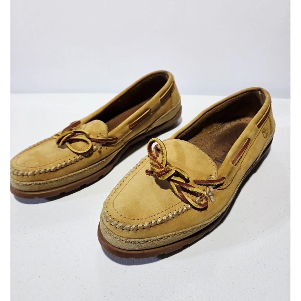Vintage Timberland Leather Moccasin Women's Girl's  Casual Shoes USA 7.5M